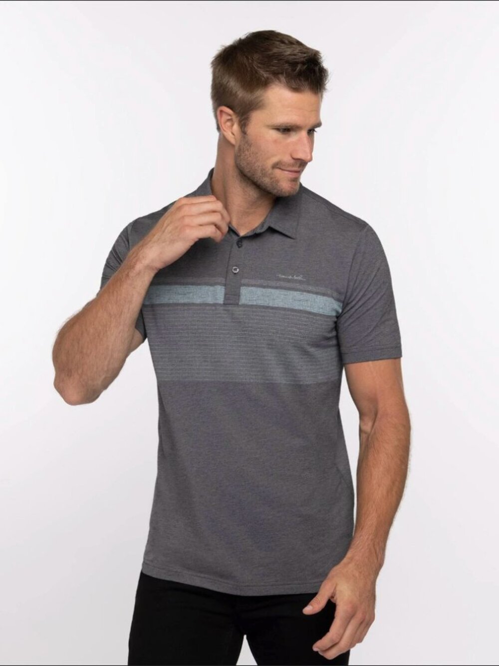 Travis Mathew Men's Endless Horizon Stripe Golf Polo Shirt Size XL